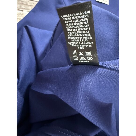 Lafayette 148 Sleeveless open V neck Dress size 6 color dusk blue NWT mspr $448 - Picture 4 of 5